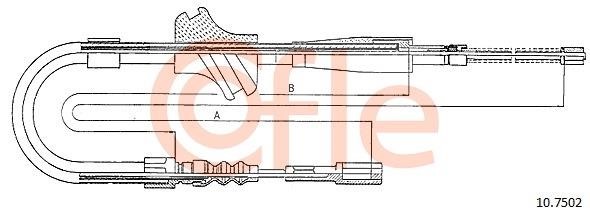 Cofle 92.10.7502 Cable Pull, parking brake 92107502