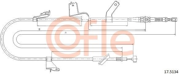 Cofle 92.17.5134 Cable Pull, parking brake 92175134