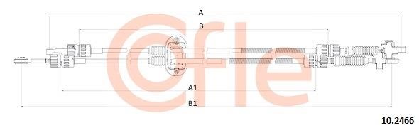 Clutch cable Ford: 92102466 Cofle Cable Pull, manual transmission