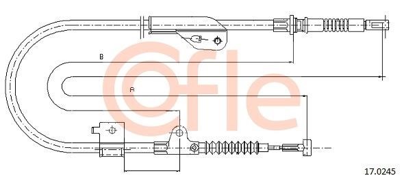 Cofle 92.17.0245 Cable Pull, parking brake 92170245