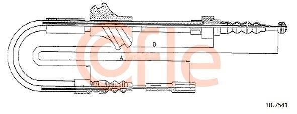 Cofle 92.10.7541 Cable Pull, parking brake 92107541