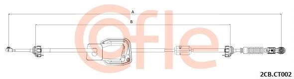 Clutch cable Citroen Xsara: 2CBCT002 Cofle Cable Pull, manual transmission