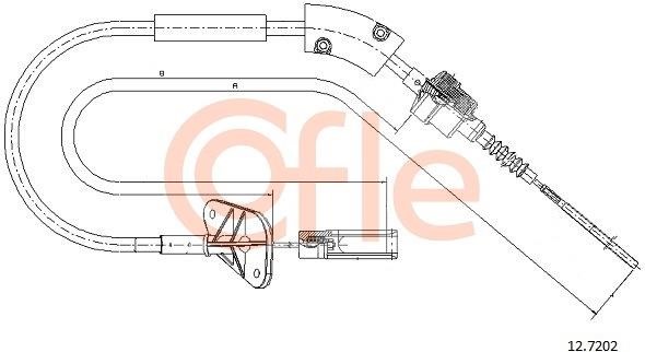 Cofle 92.12.7202 Cable Pull, clutch control 92127202