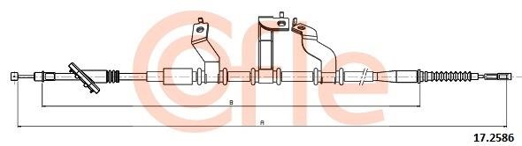 Cofle 92.17.2586 Cable Pull, parking brake 92172586