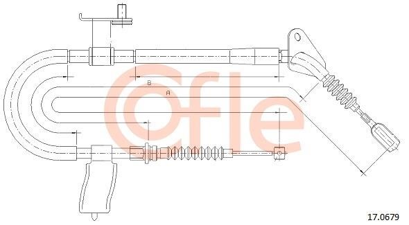 Cofle 92.17.0679 Cable Pull, parking brake 92170679