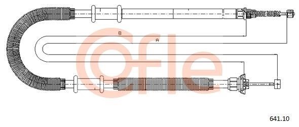Cofle 92.641.10 Cable Pull, parking brake 9264110