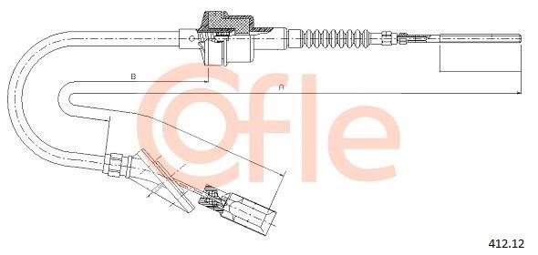 Cofle 92.412.12 Cable Pull, clutch control 9241212