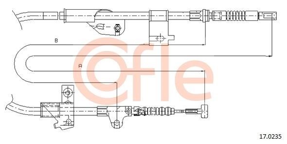 Cofle 92.17.0235 Cable Pull, parking brake 92170235