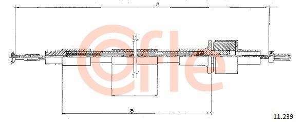 Cofle 92.11.239 Cable Pull, clutch control 9211239