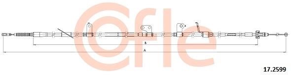 Cofle 92.17.2599 Cable Pull, parking brake 92172599