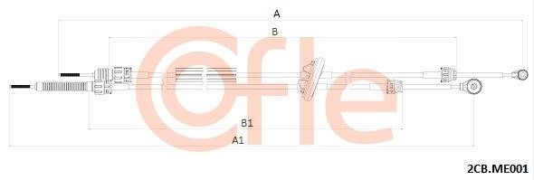 Cofle 2CB.ME001 Cable Pull, manual transmission 2CBME001 2CBME001 Cofle Cable Pull, manual transmission