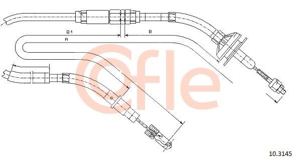 Cofle 92.10.3145 Cable Pull, clutch control 92103145