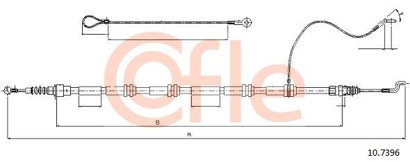 Cofle 92.10.7396 Cable Pull, parking brake 92107396