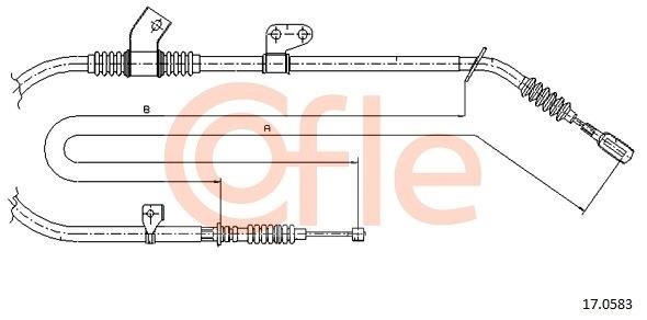 Cofle 92.17.0583 Cable Pull, parking brake 92170583