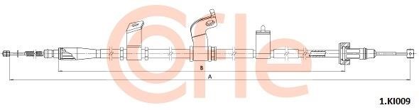 Cofle 1.KI009 Cable Pull, parking brake 1KI009