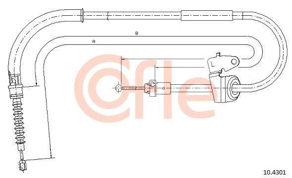 Cofle 92.10.4301 Cable Pull, parking brake 92104301
