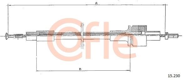 Cofle 92.15.230 Cable Pull, clutch control 9215230
