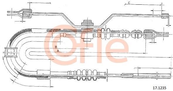 Cofle 92.17.1235 Cable Pull, parking brake 92171235