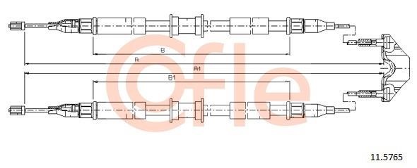 Cofle 92.11.5765 Cable Pull, parking brake 92115765