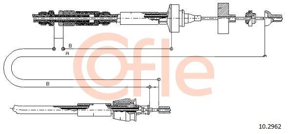 Cofle 92.10.2962 Cable Pull, clutch control 92102962