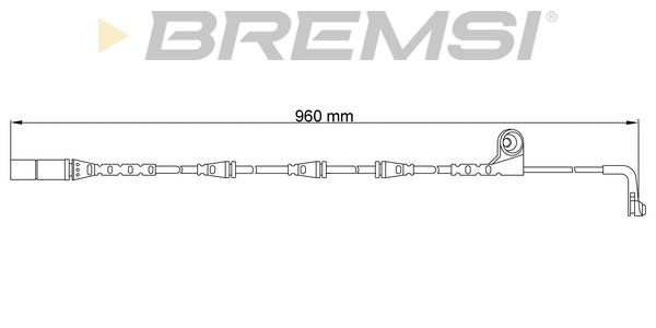 Bremsi WI0640 Warning contact, brake pad wear WI0640