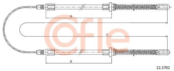 Cofle 92.12.3702 Cable Pull, parking brake 92123702