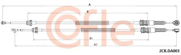 Clutch cable Dacia Duster: 2CBDA003 Cofle Cable Pull, manual transmission