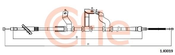 Cofle 1.KI019 Cable Pull, parking brake 1KI019