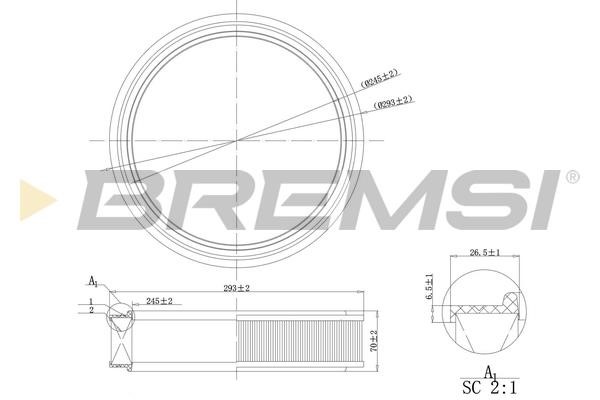 Bremsi FA0126 Air filter FA0126