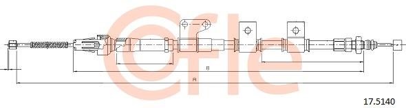 Cofle 92.17.5140 Cable Pull, parking brake 92175140