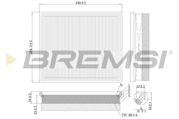 Bremsi FA0213 Air filter FA0213