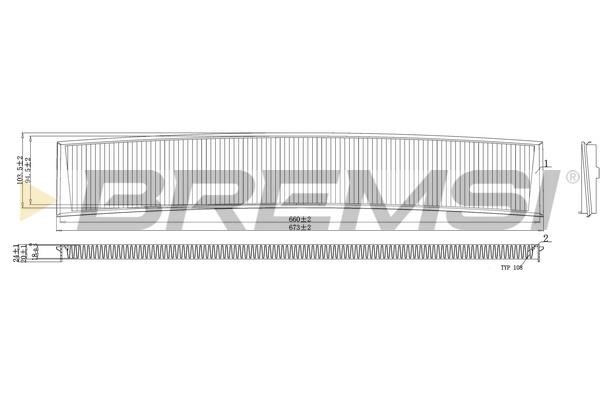 Bremsi FC0485 Filter, interior air FC0485
