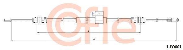 Cofle 92.1.FO001 Cable Pull, parking brake 921FO001