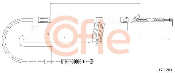 Cofle 92.17.1263 Cable Pull, parking brake 92171263