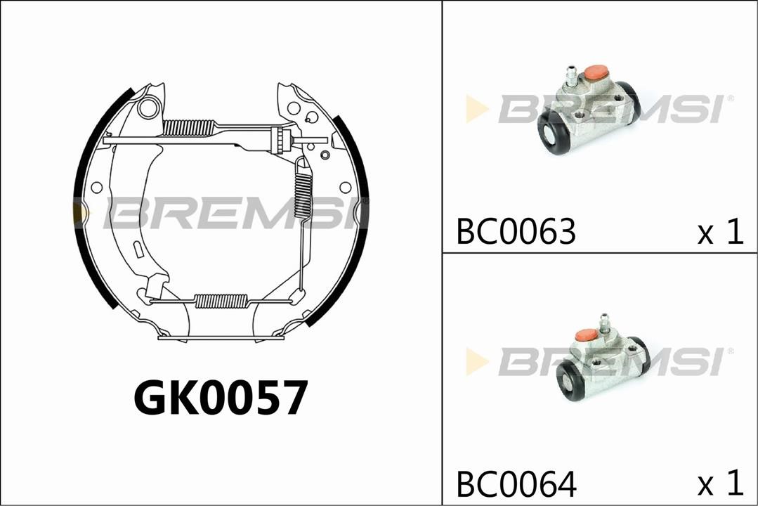 Bremsi GK0057 Brake shoe set GK0057