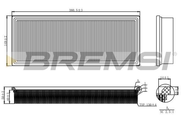 Bremsi FA2109 Air filter FA2109