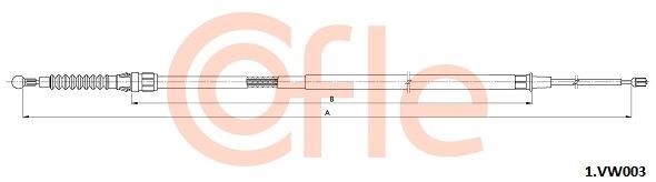 Cofle 1.VK003 Cable Pull, parking brake 1VK003