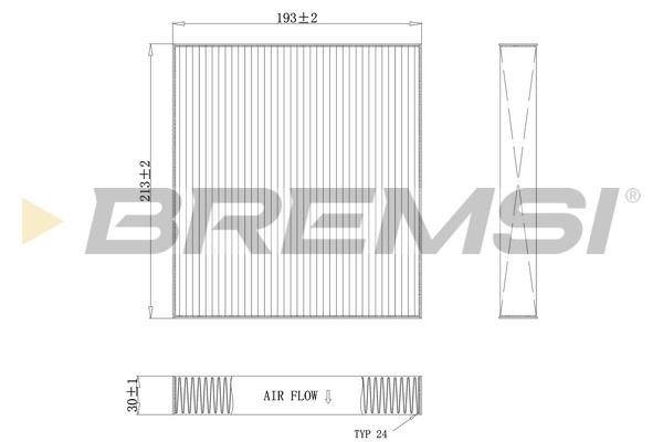 Bremsi FC0075C Filter, interior air FC0075C