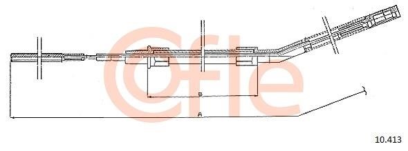 Cofle 92.10.413 Cable Pull, parking brake 9210413