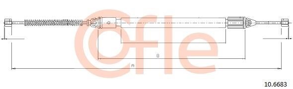 Cofle 92.10.6683 Cable Pull, parking brake 92106683