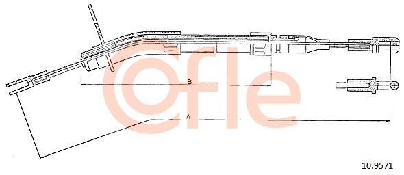 Cofle 92.10.9571 Cable Pull, parking brake 92109571