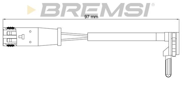 Bremsi WI0945 Warning contact, brake pad wear WI0945