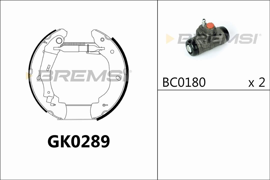 Bremsi GK0289 Brake shoe set GK0289