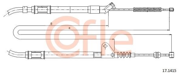 Cofle 92.17.1415 Cable Pull, parking brake 92171415