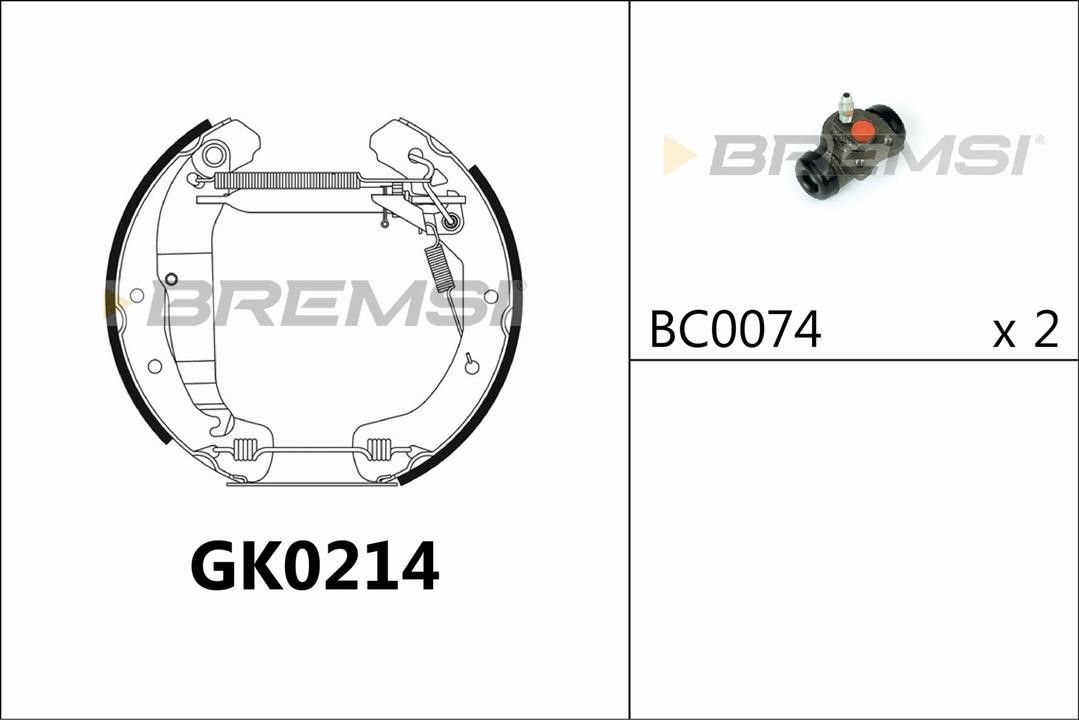Bremsi GK0214 Brake shoe set GK0214