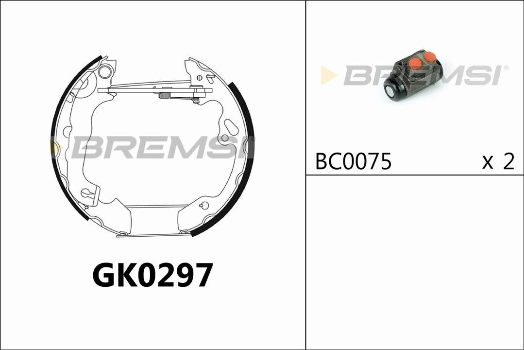 Bremsi GK0297 Brake shoe set GK0297