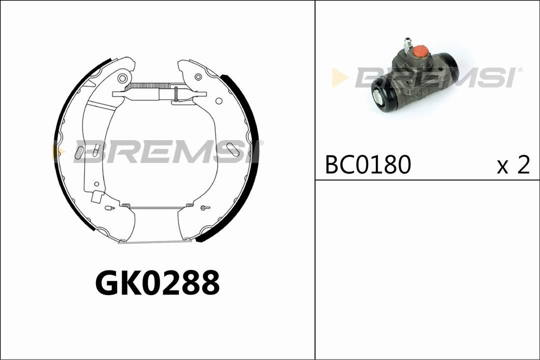 Bremsi GK0288 Brake shoe set GK0288