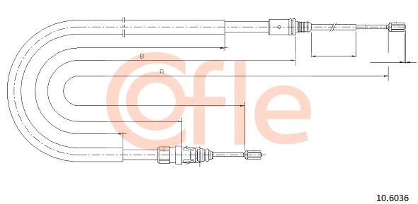 Cofle 92.10.6036 Cable Pull, parking brake 92106036