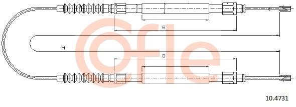 Cofle 92.10.4731 Cable Pull, parking brake 92104731