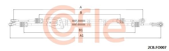 Cofle 2CB.FO007 Cable Pull, manual transmission 2CBFO007 2CBFO007 Cofle Cable Pull, manual transmission